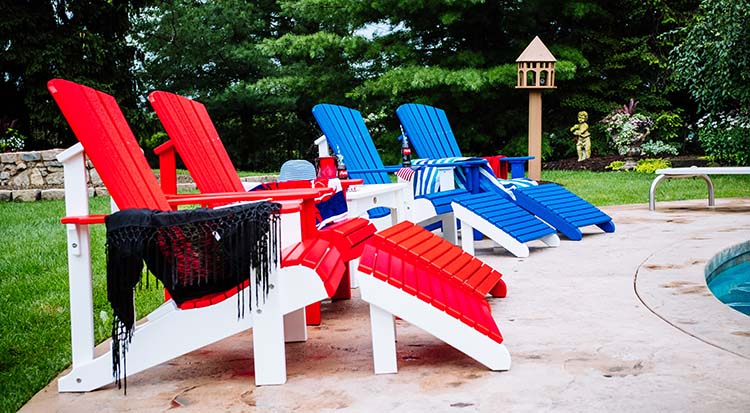 Poly Deluxe Adirondack Chairs Lifestyle