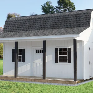 The Hi-Loft with Porch by Miller's Storage Barns