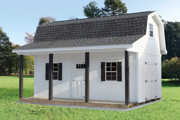 The Hi-Loft with Porch by Miller's Storage Barns