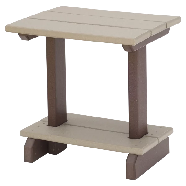 400 17x20 End Table Weatherwood Brown Outdoor Impressions Poly