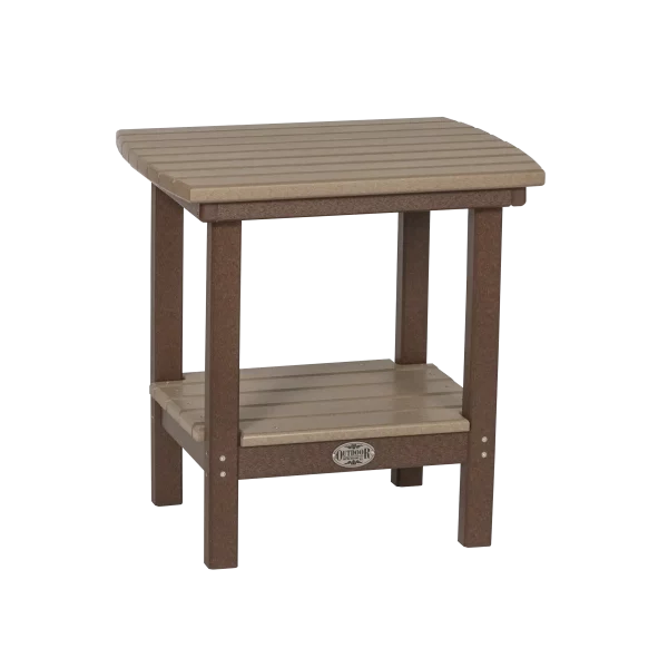 402 Deluxe End Table Weatherwood Brown Poly Deluxe End Table