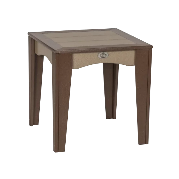 422 Square End Table Weatherwood Brown Poly Square End Table