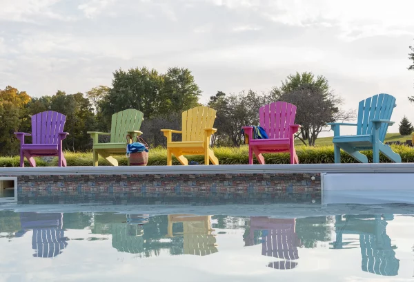 Classic Beach Chairs by pool