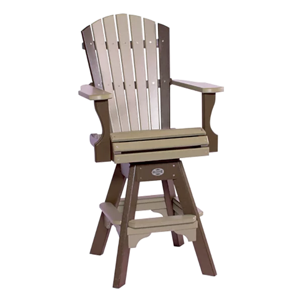 507BH Classic Swivel Bar Chair Weatherwood Brown Classic Swivel Dining Chair