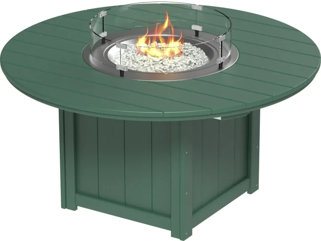 LFT60RG Lumin Fire Table 60 Round Green Dining
