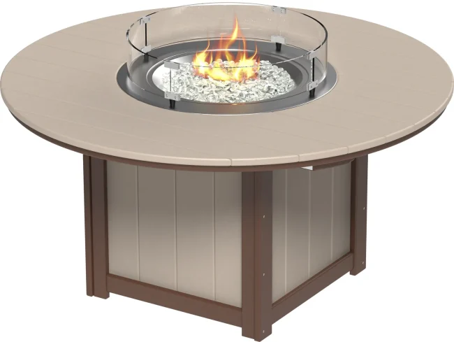 LFT60RWWCBR Lumin Fire Table 60 Round WWCBR Dining