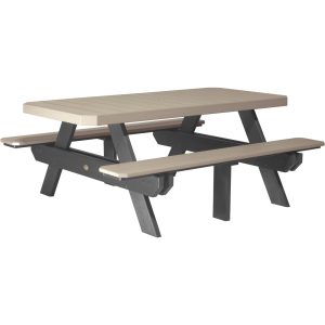 LuxCraft Poly 6' Rectangular Picnic Table